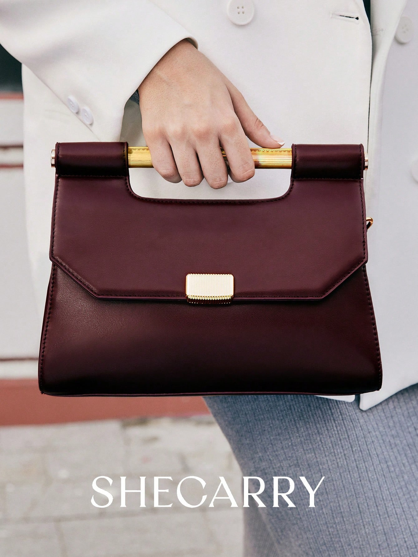 SHECARRY Women Top Handle Bags PU Leather Autumn Summer Winter School Travel Commute Work Eleganc... | SHEIN