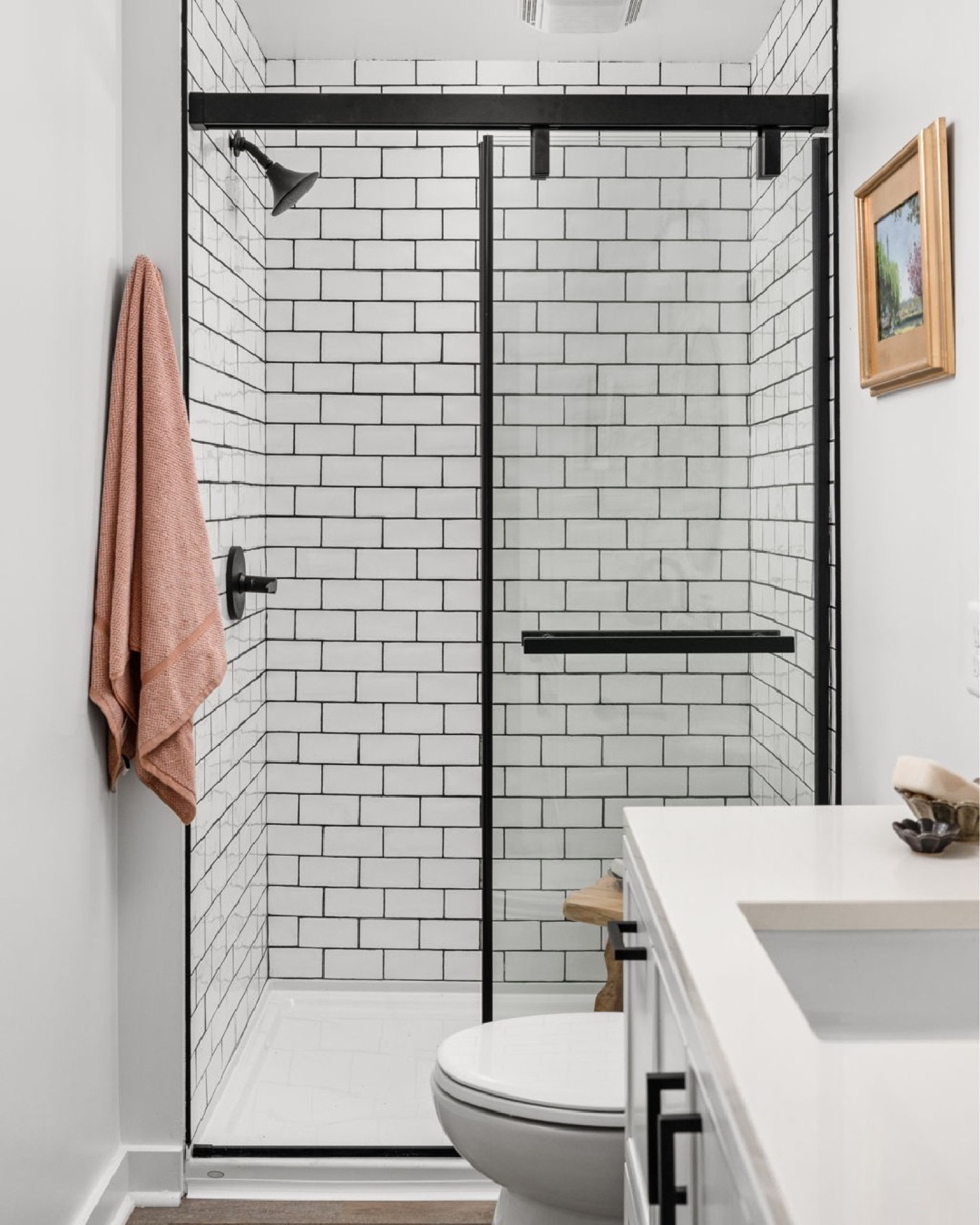 Clean, simple, and functional for the shared bath.

#LTKhome