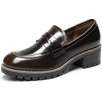 DREAM PAIRS Women's Penny Chunky Loafers Work Shoes | Amazon (US)