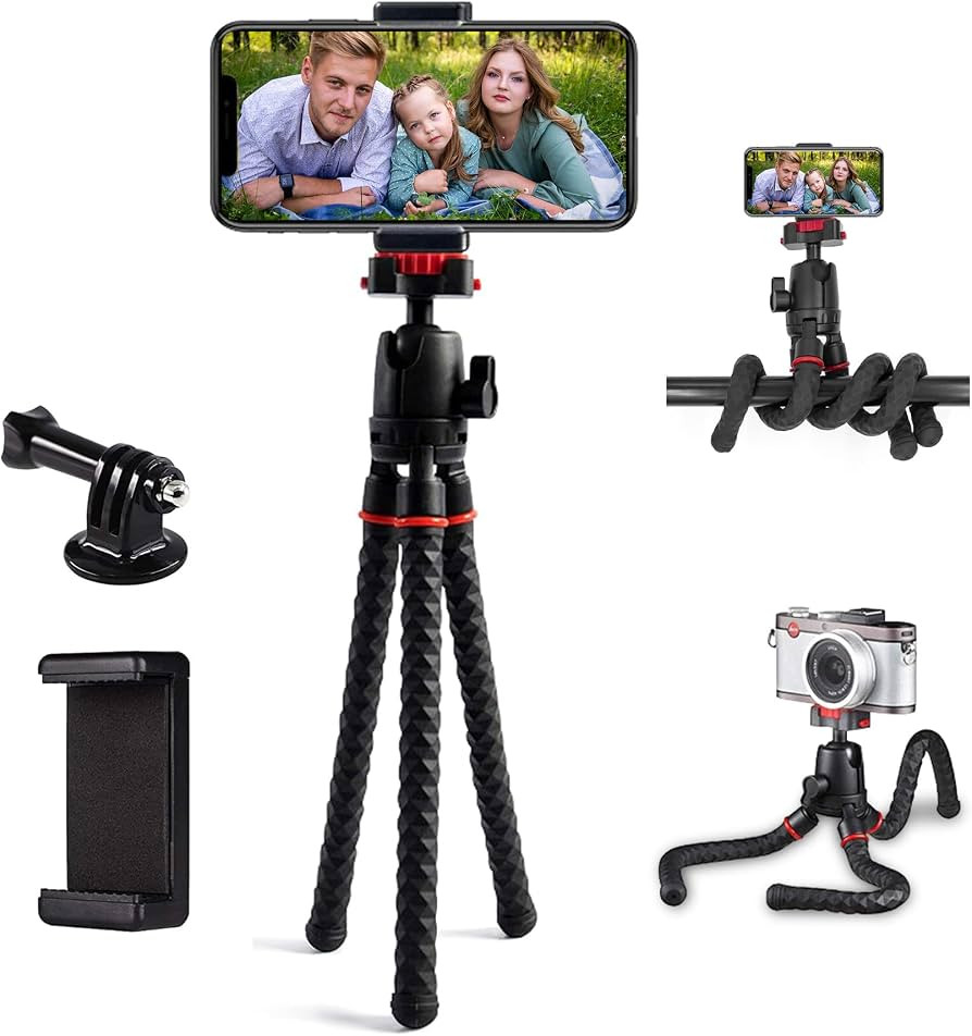 Amazon.com: Phone Tripod LINKCOOL 360 Degree Rotation Flexible Tripod Travel Octopus Tripod for i... | Amazon (US)
