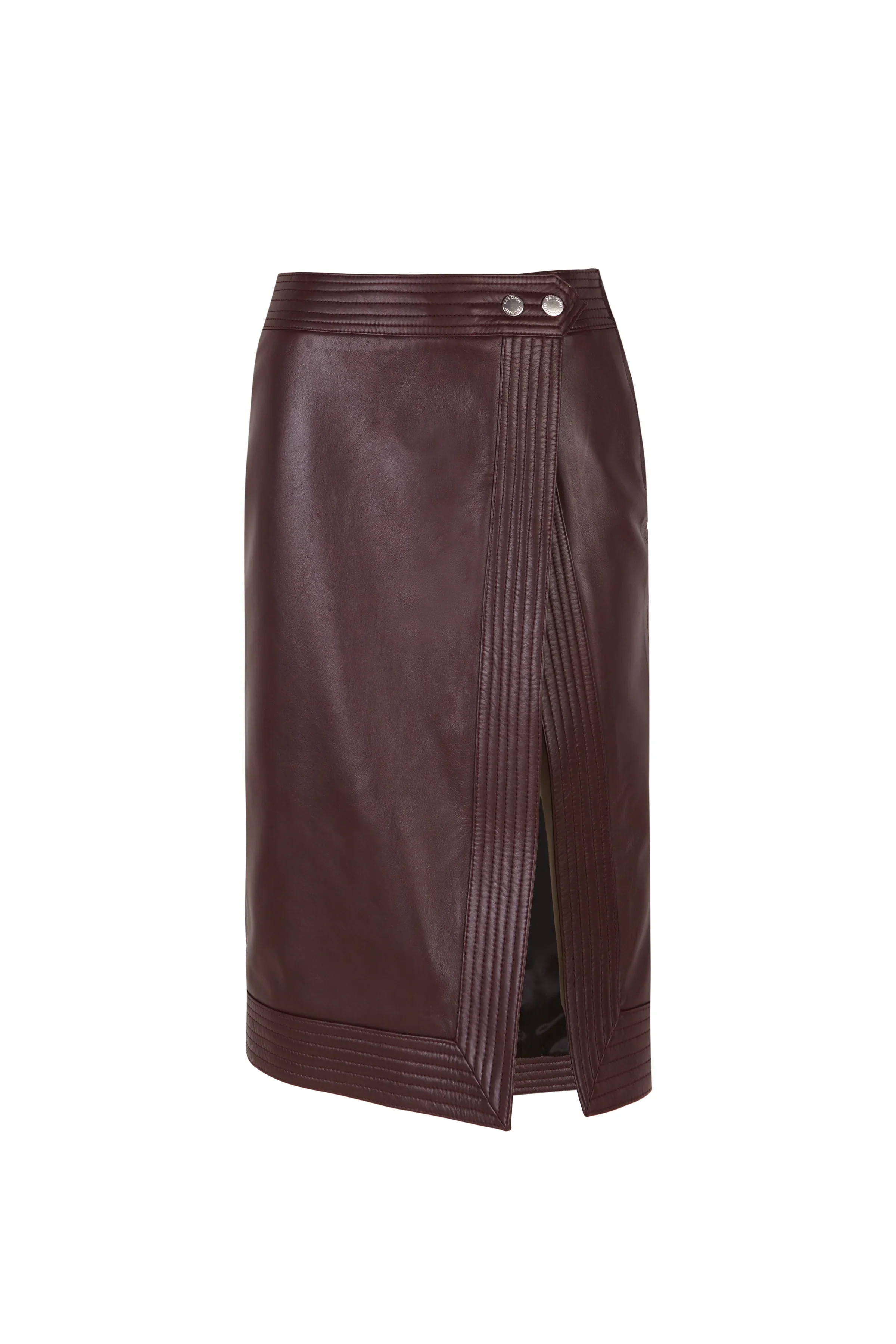 Wine Leather Pencil Skirt | Curio