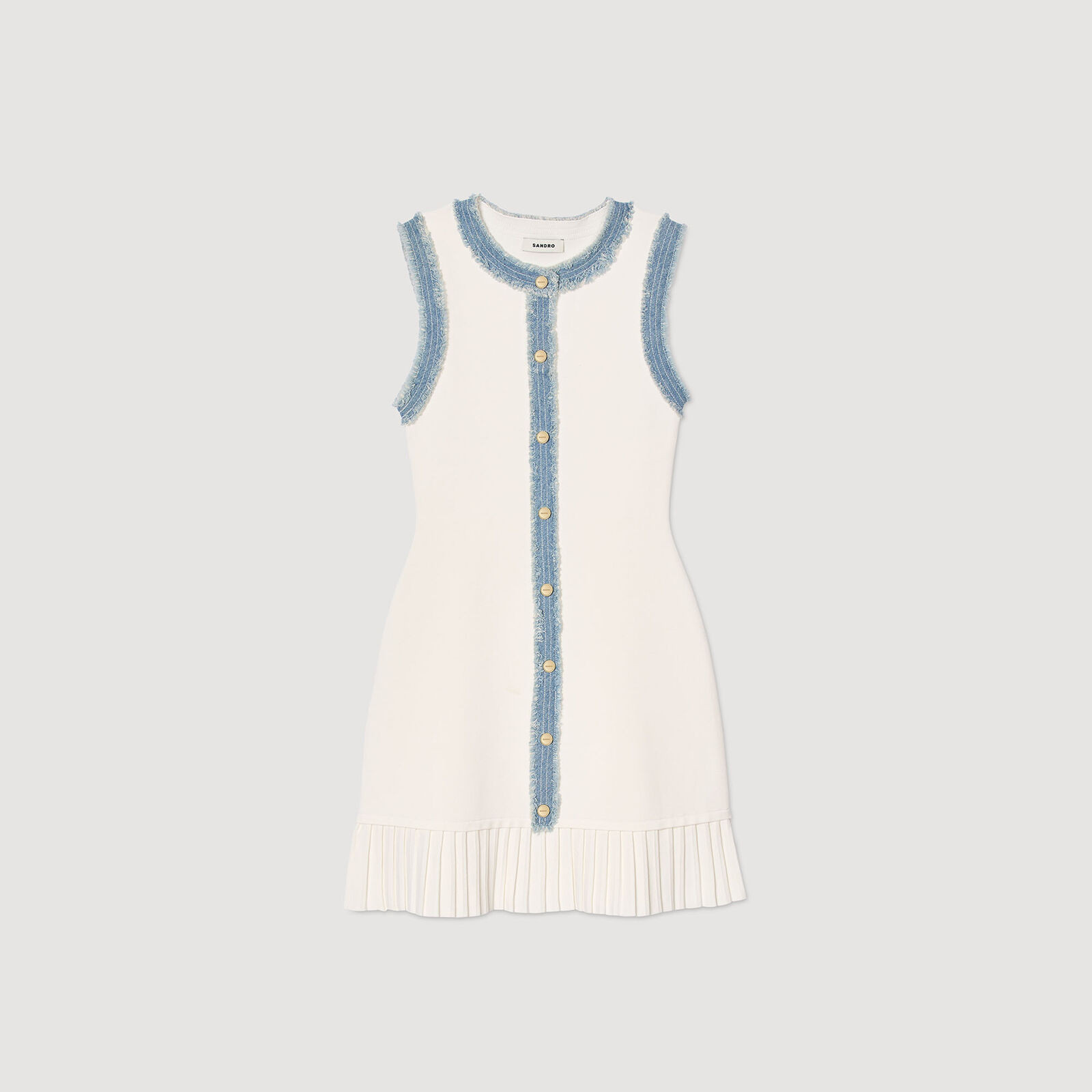 Short knit dress with ruffles | Sandro US | Sandro-Paris US