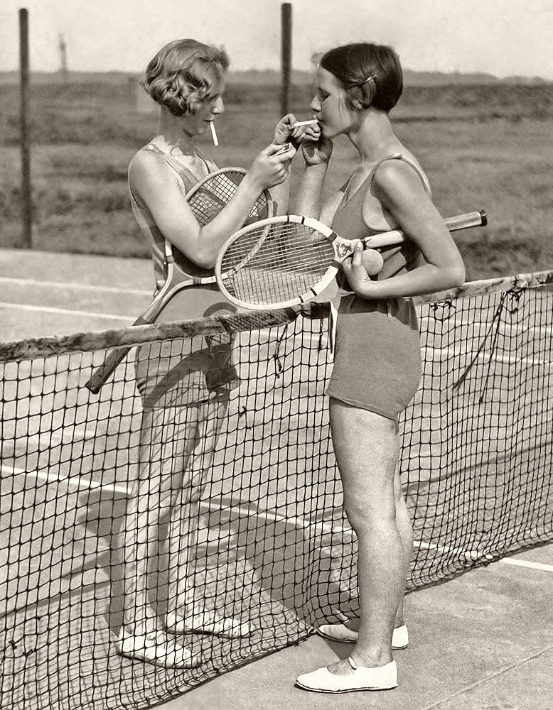 Make Em Laugh Bad Girls Smoking on Tennis Court - Great Vintage Home Decor and Unique Gift Under ... | Amazon (US)