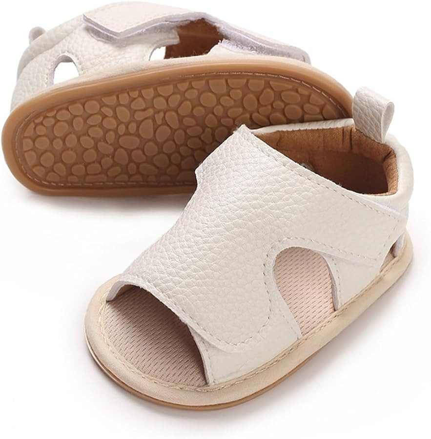 E-FAK Baby Boys Girls Summer Sandals Outdoor Beach Anti-Slip Rubber Soft Sole Newborn Toddler Fir... | Amazon (US)