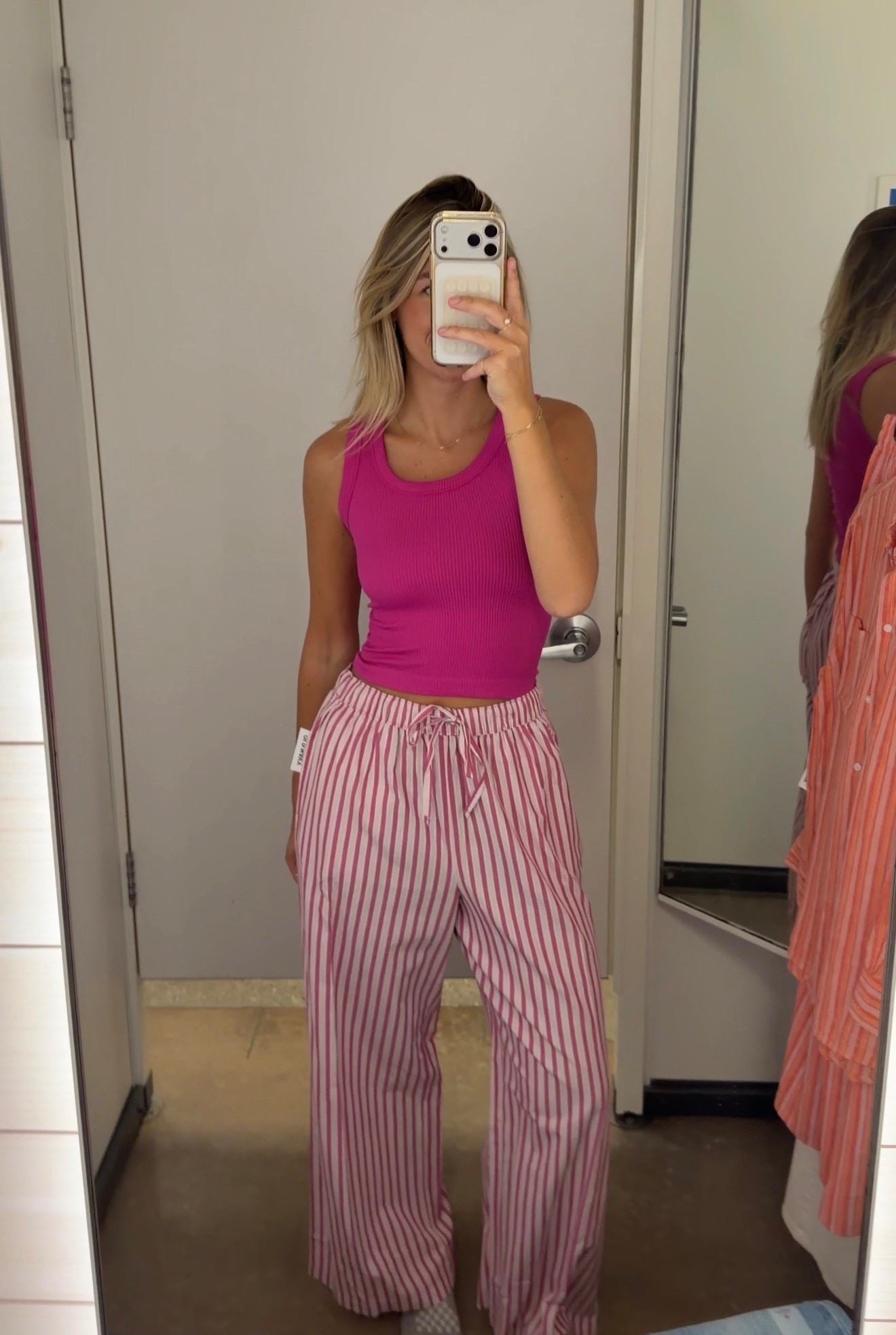 Fun pink striped pants for spring & summer! 

#LTKootd #LTKSeasonal #LTKSaleAlert