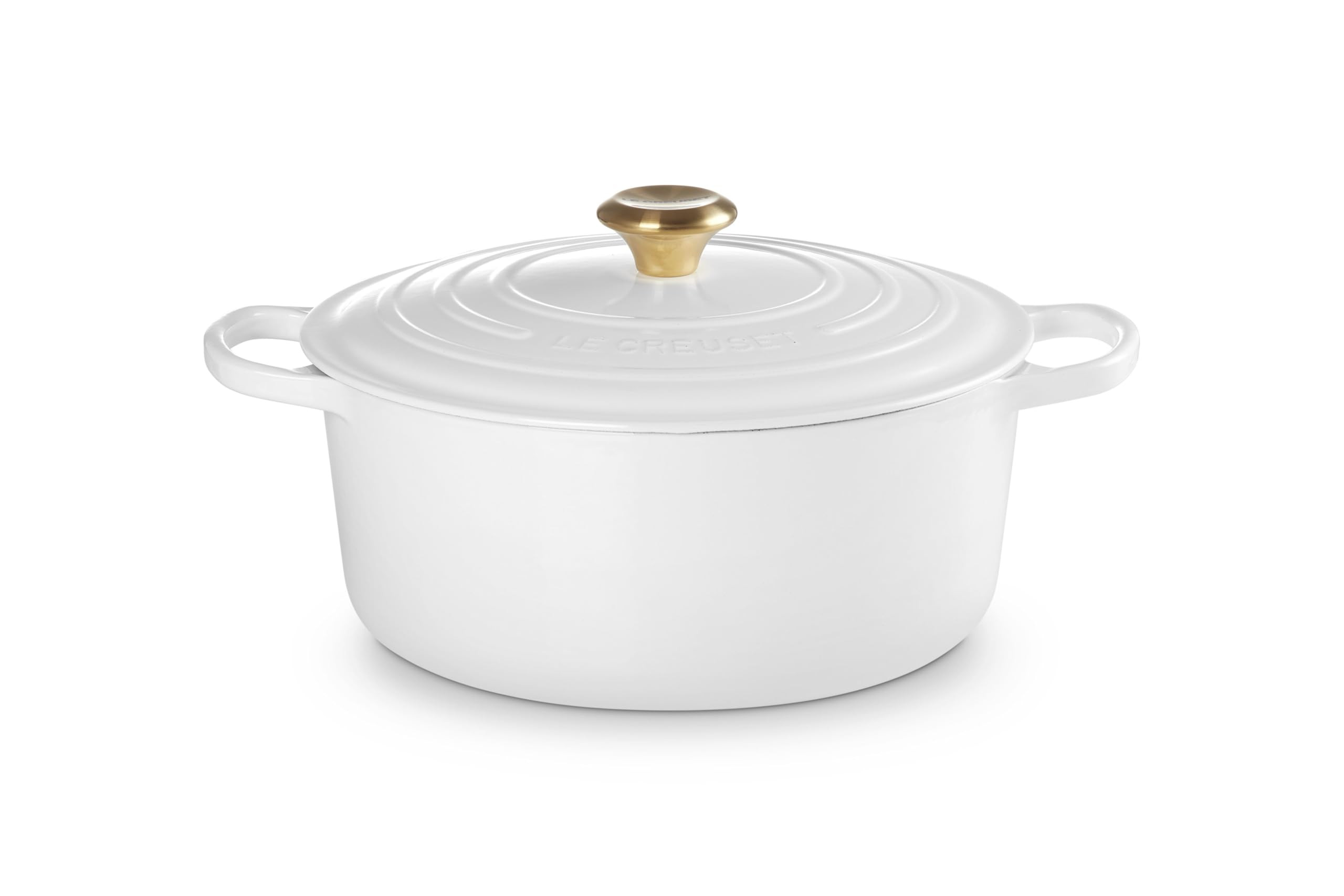 Le Creuset Enameled Cast Iron Signature Round Dutch Oven, 7.25 qt., White | Amazon (US)