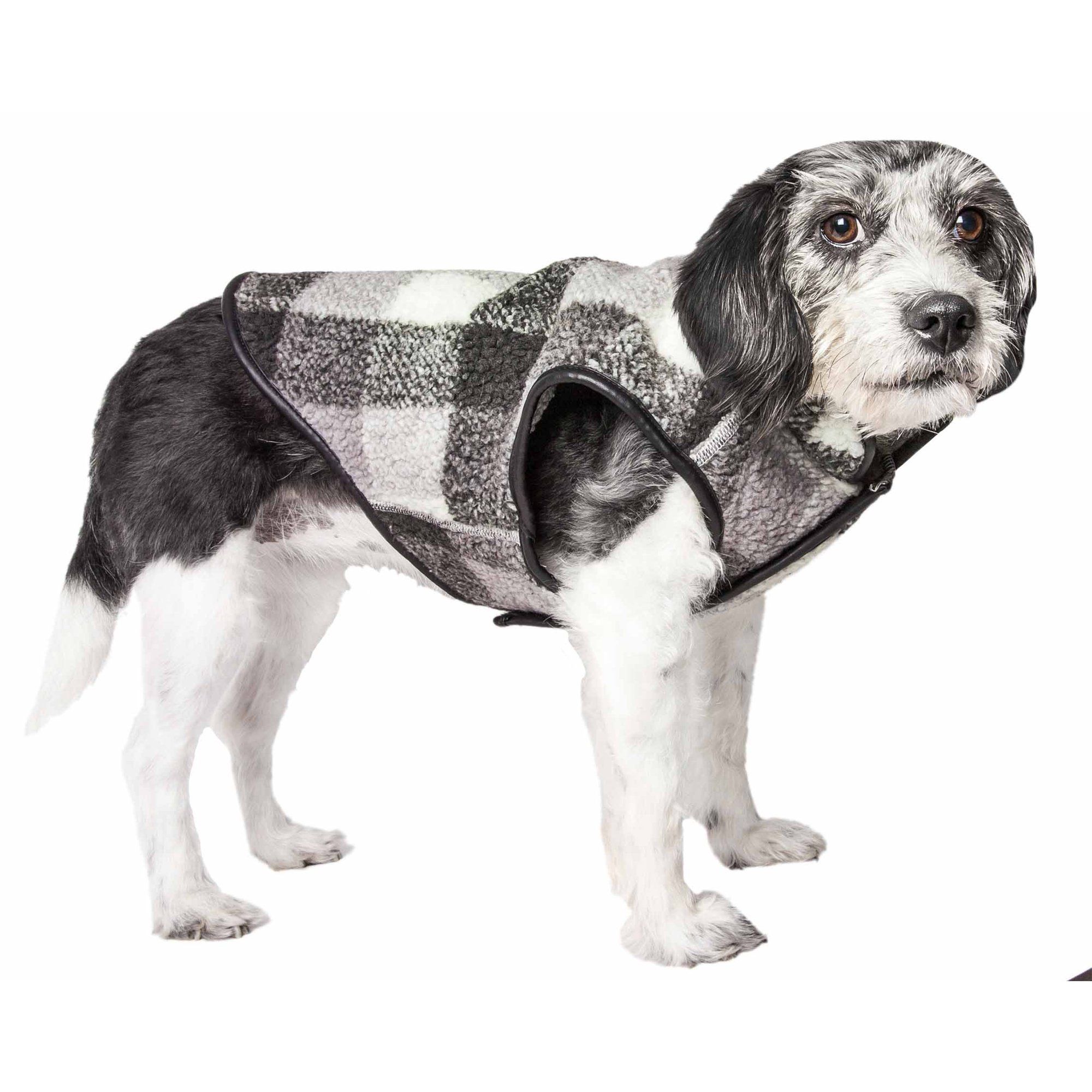 Pet Life ® 'Black Boxer' Classical Plaided Insulated Dog Coat Jacket | Walmart (US)