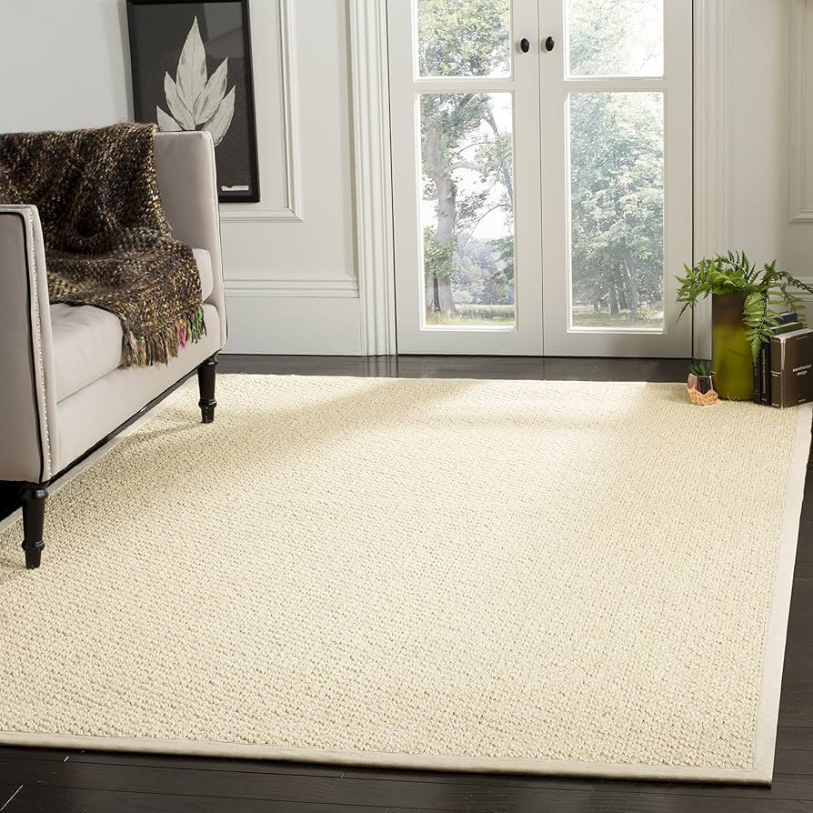 SAFAVIEH Natural Fiber Collection Area Rug - 8' x 10', Creme, Sisal Design, Easy Care, Ideal for ... | Amazon (US)