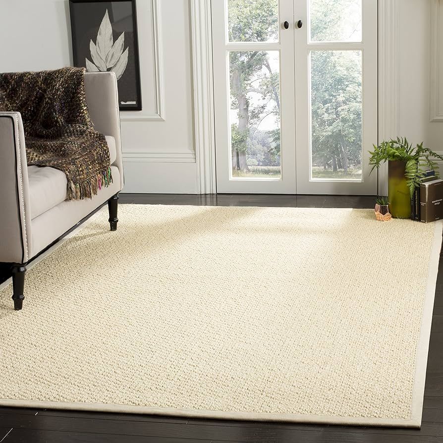 SAFAVIEH Natural Fiber Collection Area Rug - 8' x 10', Creme, Sisal Design, Easy Care, Ideal for ... | Amazon (US)