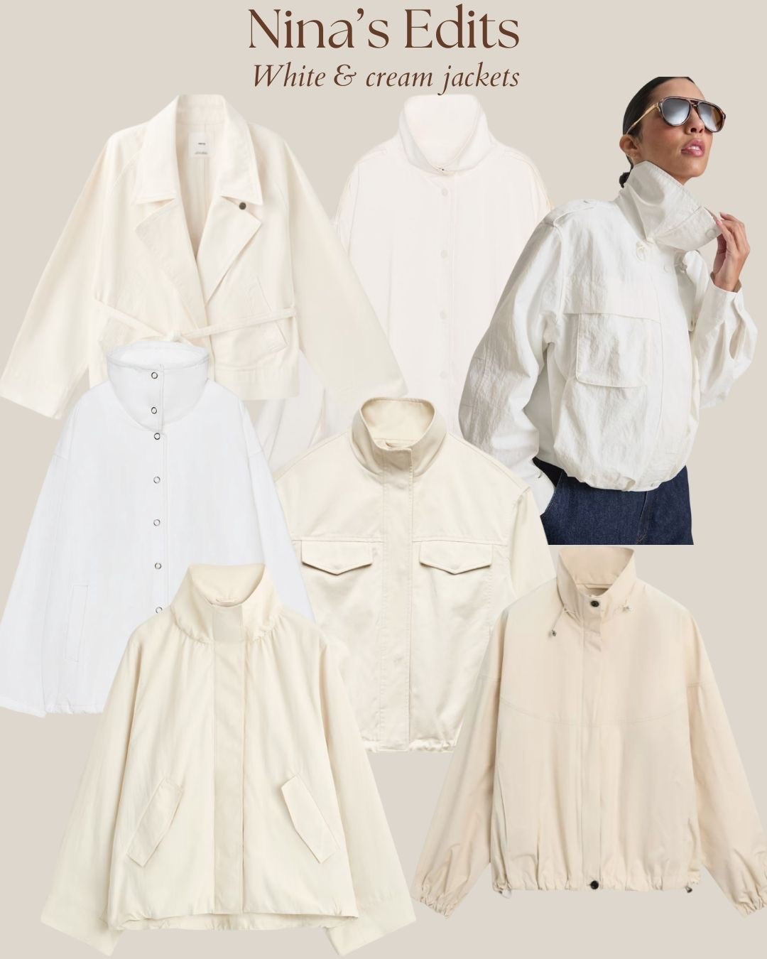 White & cream jacket edit 

#LTKspring