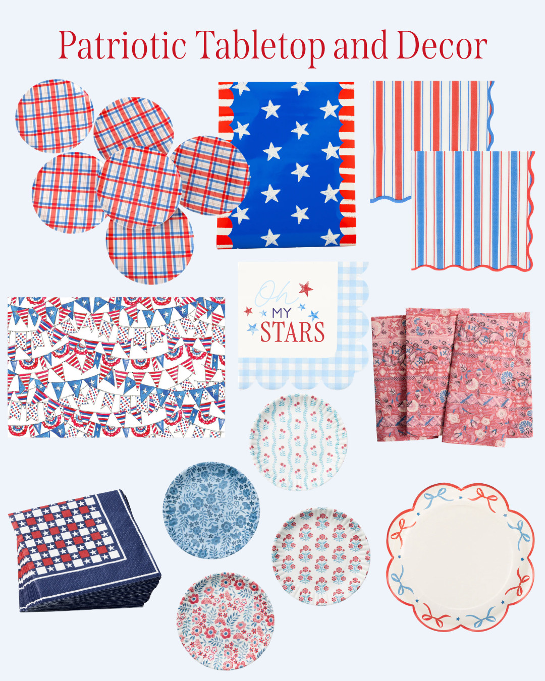 Patriotic tabletop and decor! More on DoSayGive.com  

 #LTKSeasonal #LTKHome #LTKSaleAlert