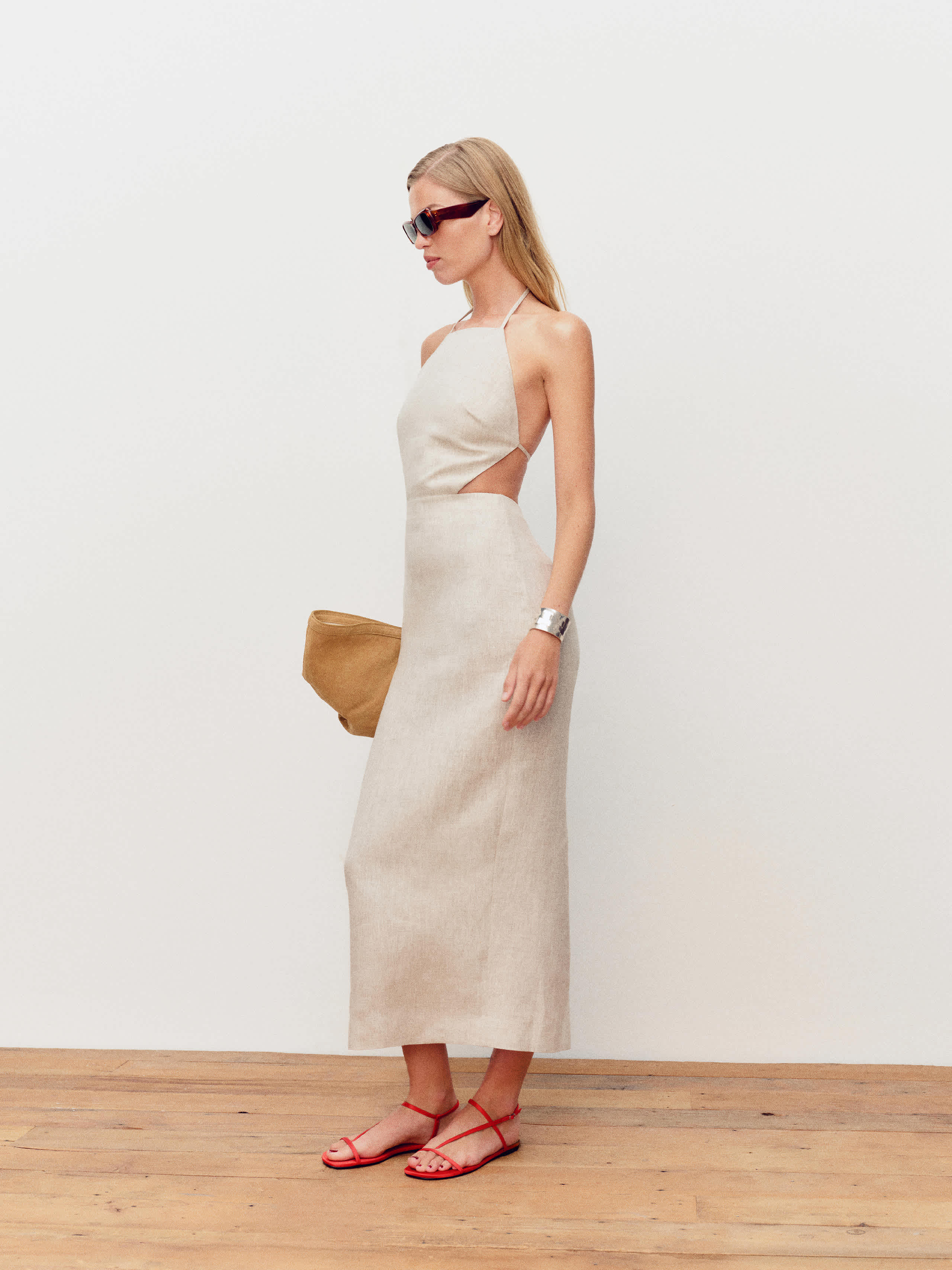 Reformation Trista Linen Dress Natural 8 | Reformation (Global)