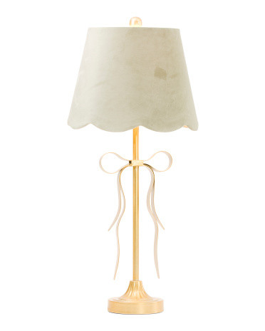 29in Metal Ribbon Scalloped Shade Table Lamp | TJ Maxx