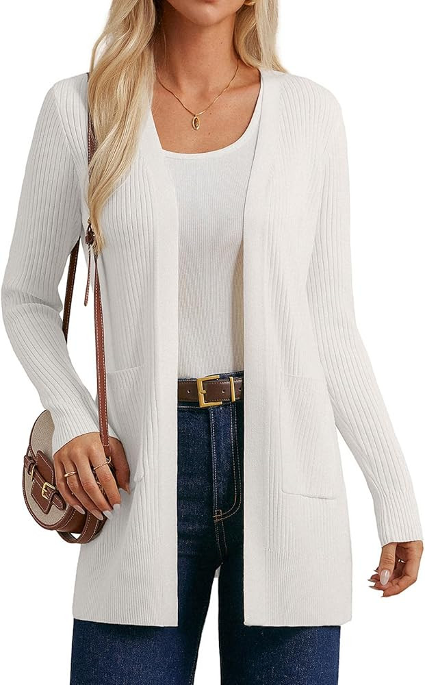 GRACE KARIN Fall Long Cardigans for Women 2025, Open Front Long Sleeve Sweaters, Early Fall Fashi... | Amazon (US)
