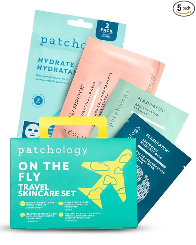 Patchology On The Fly Travel Facial Kit – Travel-Friendly Hydrating Skincare Essentials for Fac... | Amazon (US)