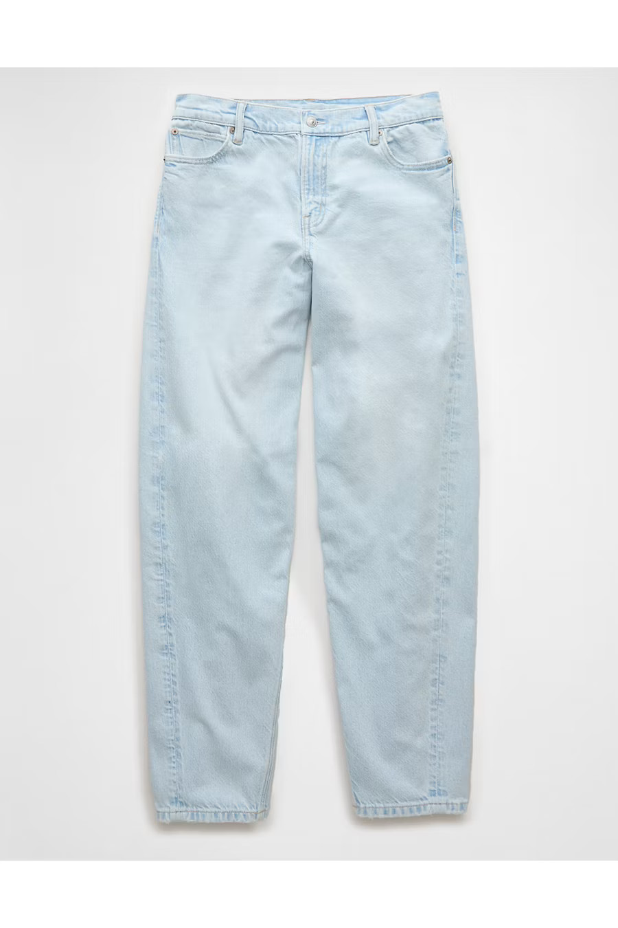 AE Strigid Low-Rise Baggy Barrel Jean Women's Skylight 20 Regular | American Eagle Outfitters (US & CA)