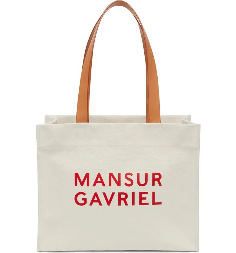 Mansur Gavriel Logo Signature Canvas Shopper Tote | Nordstrom | Nordstrom Canada
