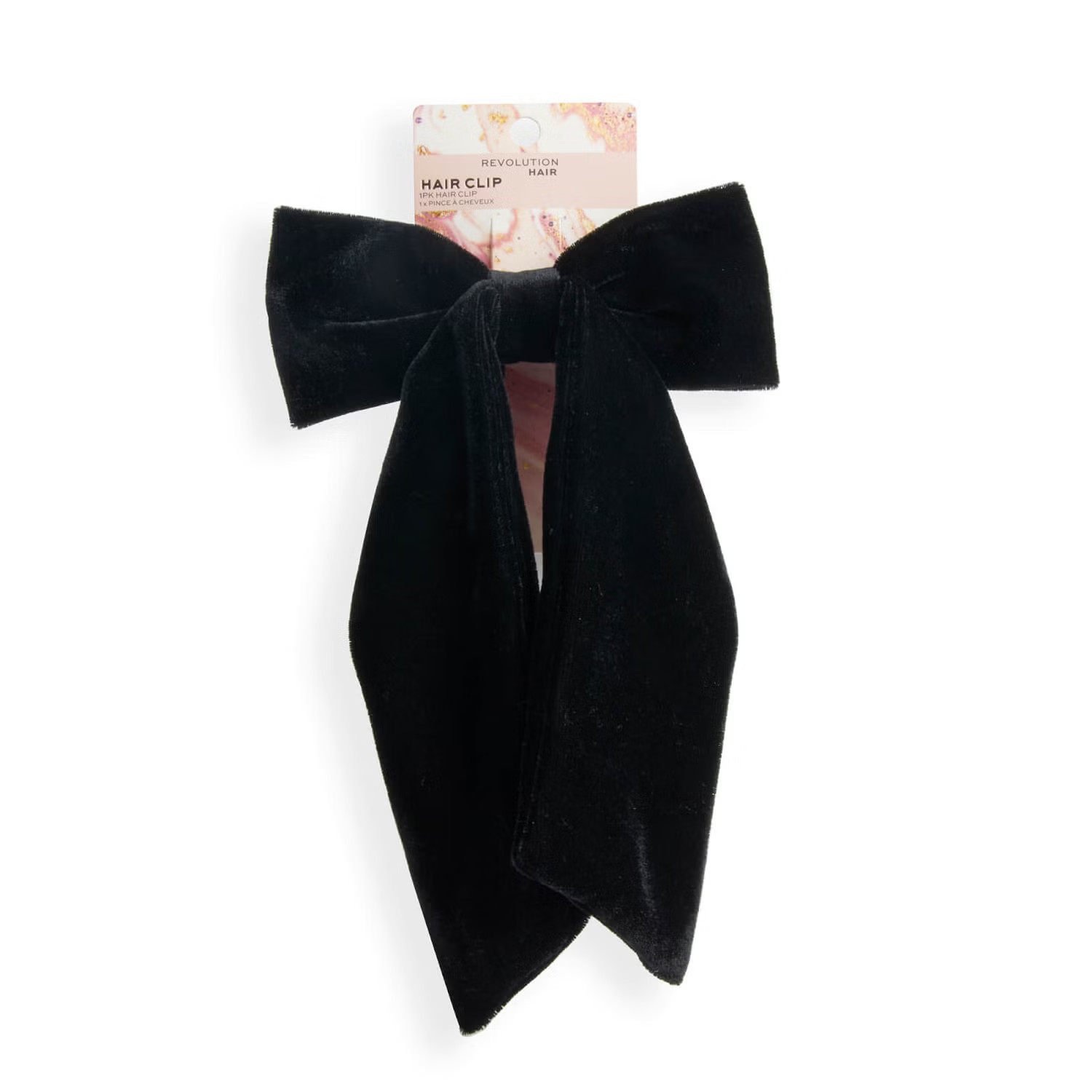 Makeup Revolution 1 Pack Bow Velvet Clip - Black | Look Fantastic (ROW)