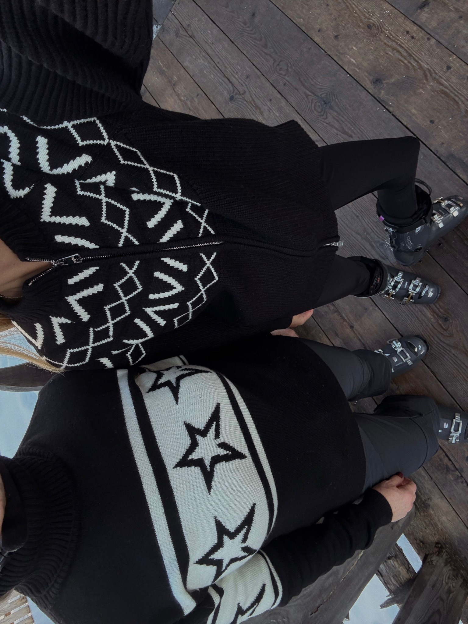 Skiwear knitwear argyle knit 