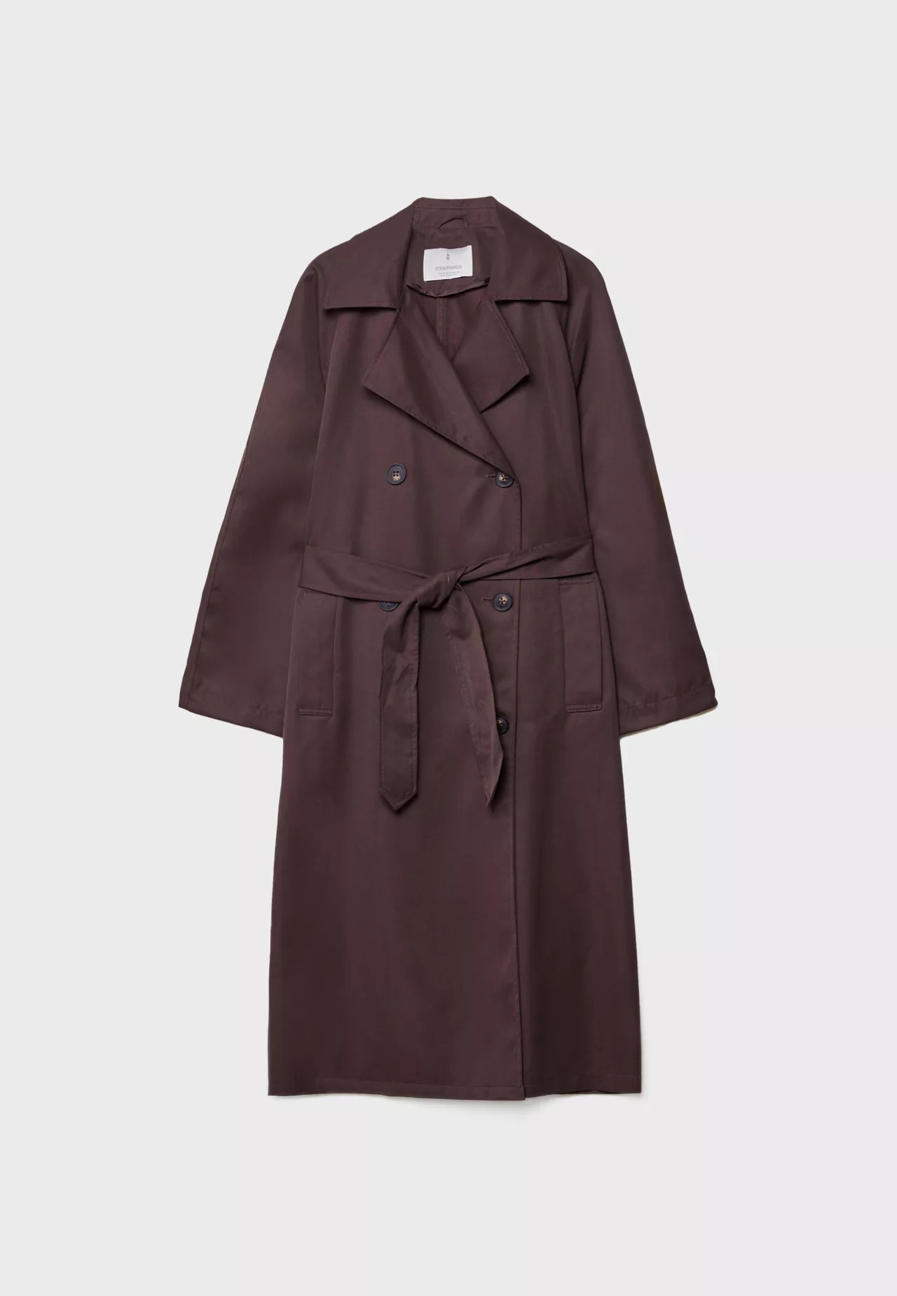 Long loose-fitting oversize trench coat | Stradivarius (UK)