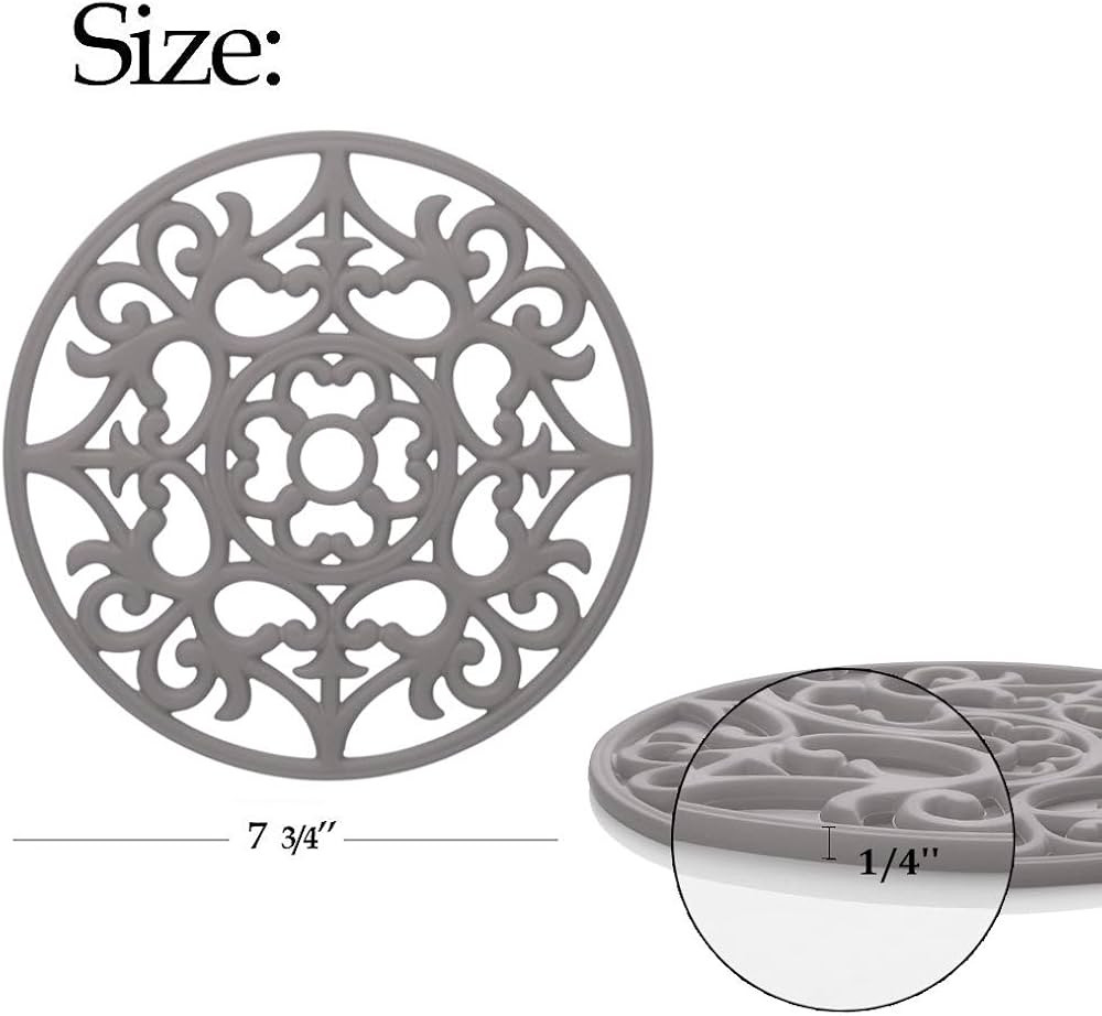 6 Set Silicone Trivet ME.FAN Silicone Trivet Mat - Trivet for Hot Dishes Pots and Pans Multi-Use ... | Amazon (US)