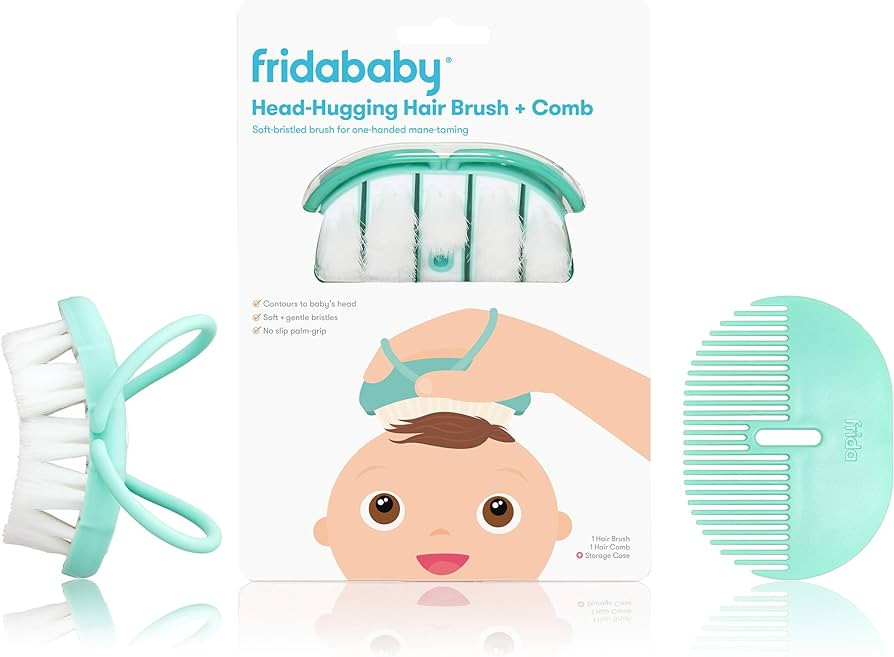 Frida Baby Infant Head-Hugging Baby Hairbrush and Comb Set, Newborn and Up | Amazon (US)