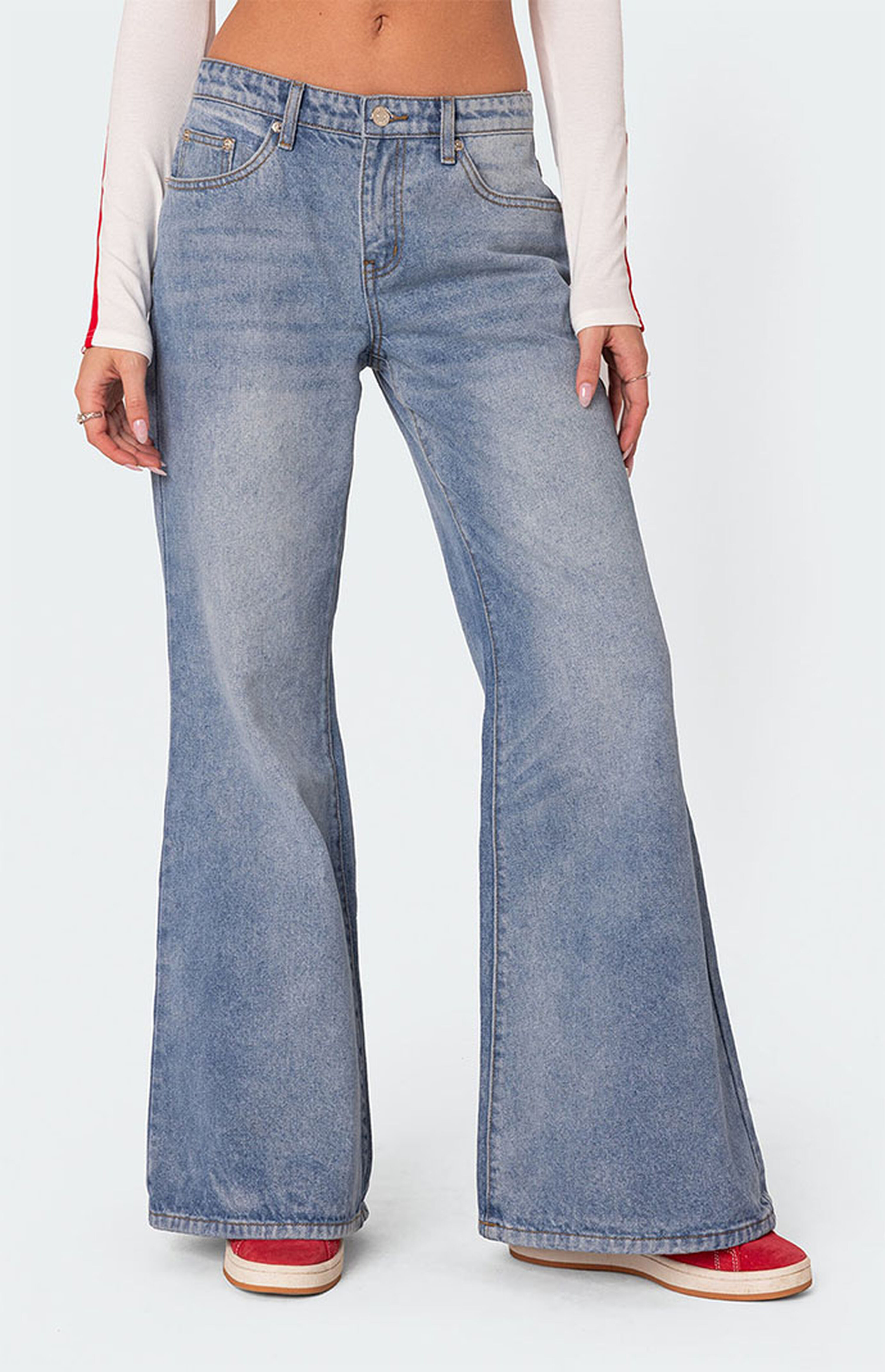 Edikted Low Rise Wide Leg Jeans | PacSun