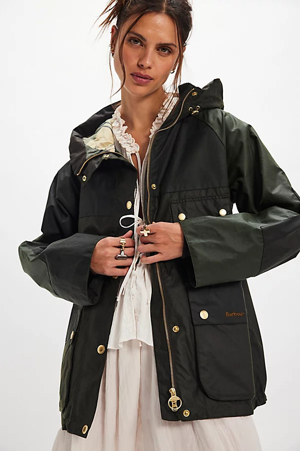 Barbour Keeley Waxed Jacket at Free People in Ferne, Size: US 6 | Free People (UK)