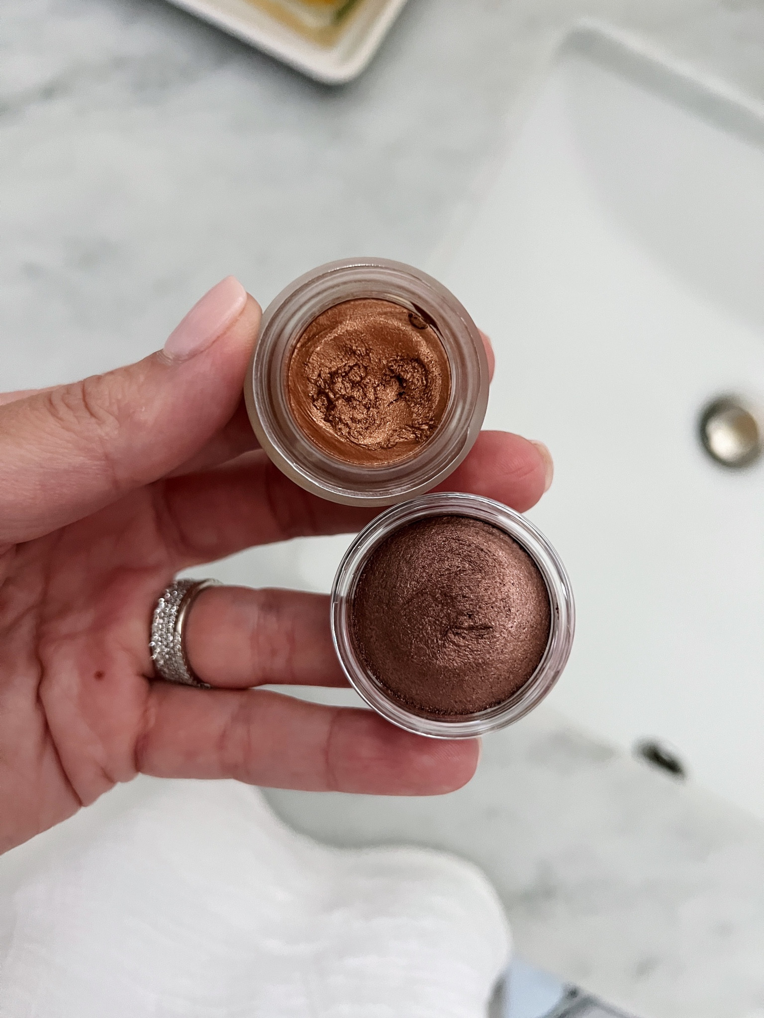 Two of the cream eyeshades I REALLY love. Decorte’s Autumn dazzle and Charlotte Tilbury’s Star Gold -

#LTKbeauty
