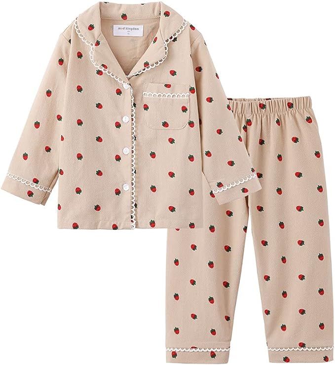 Mud Kingdom Boutique Girls Boys Pajamas Set Collared Long Sleeve Sleepwear | Amazon (US)