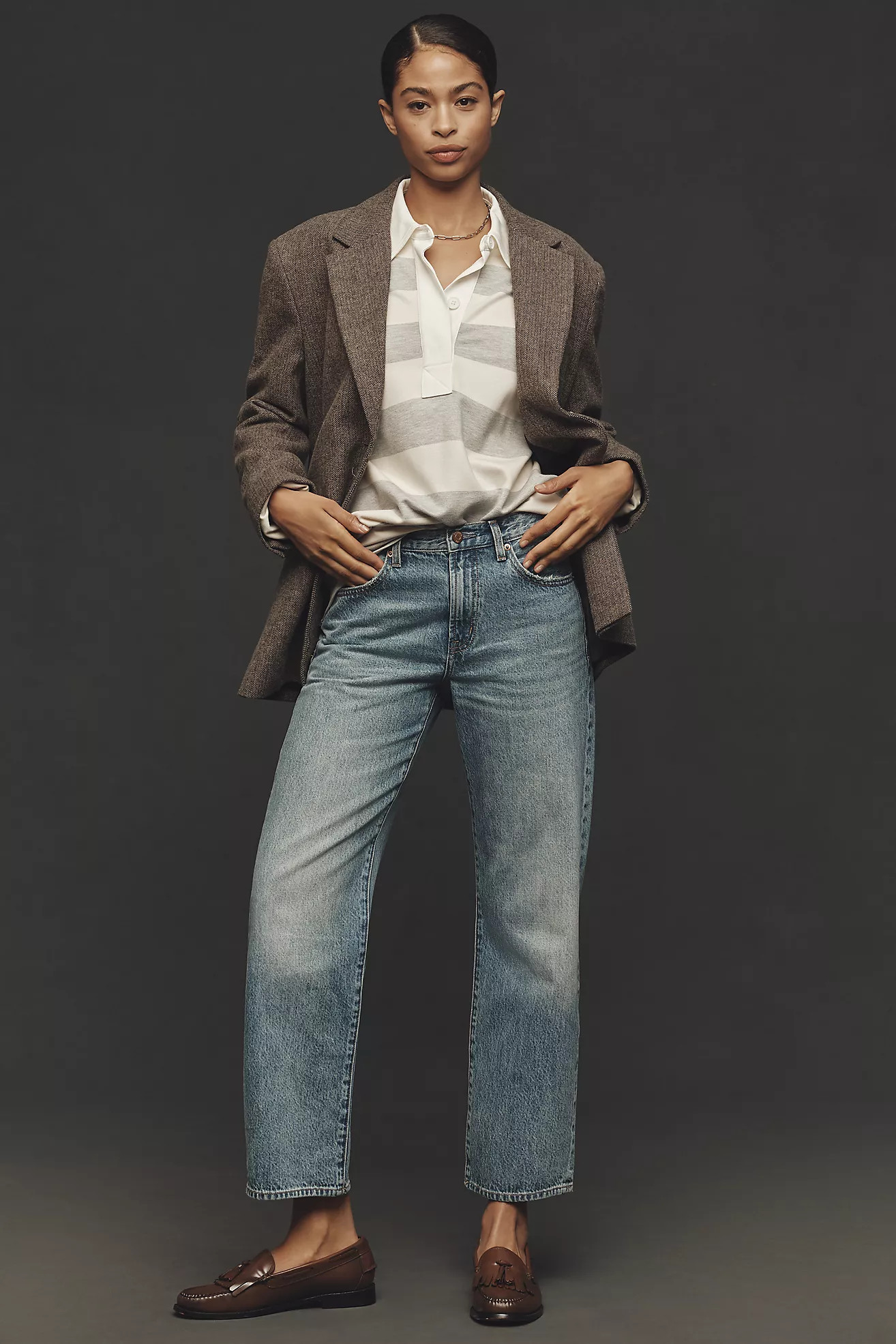 Pistola Lexi Mid-Rise Tapered Jeans | Anthropologie (US)