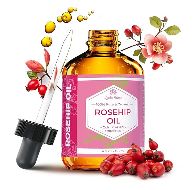 Leven Rose Rosehip Seed Oil for Face 4 oz - Pure Rosehip Oil for Face - Unrefined Cold Pressed Ro... | Amazon (US)