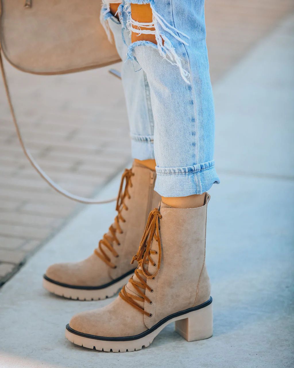 Danny Lace Up Heeled Boot | VICI Collection
