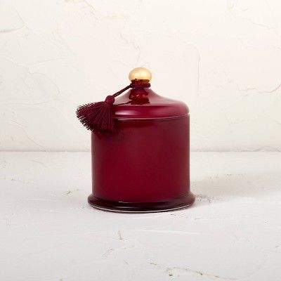 14oz Mandarin &#38; Patchouli Glass Lidded Burgundy Candle - Opalhouse&#8482; designed with Junga... | Target