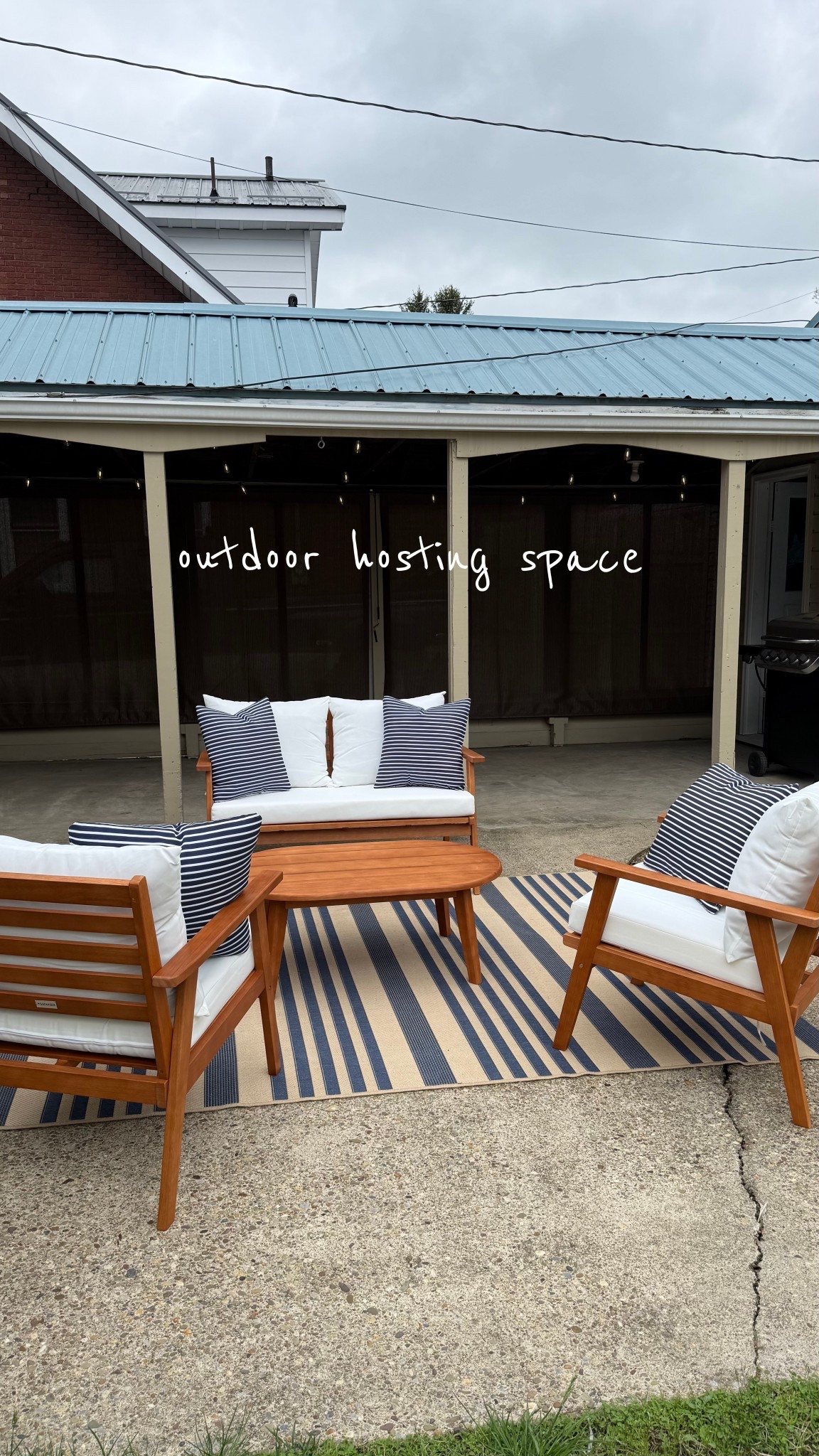 #Ad finally created the outdoor hosting space I always wanted, just in time for summer nights with friends & family! ☀️Way Day is here 4/25-4/27 up to 80% off + free shipping! #wayfair #wayfairpartner #WayDay @Wayfair 

#LTKSaleAlert #LTKHome #LTKSeasonal