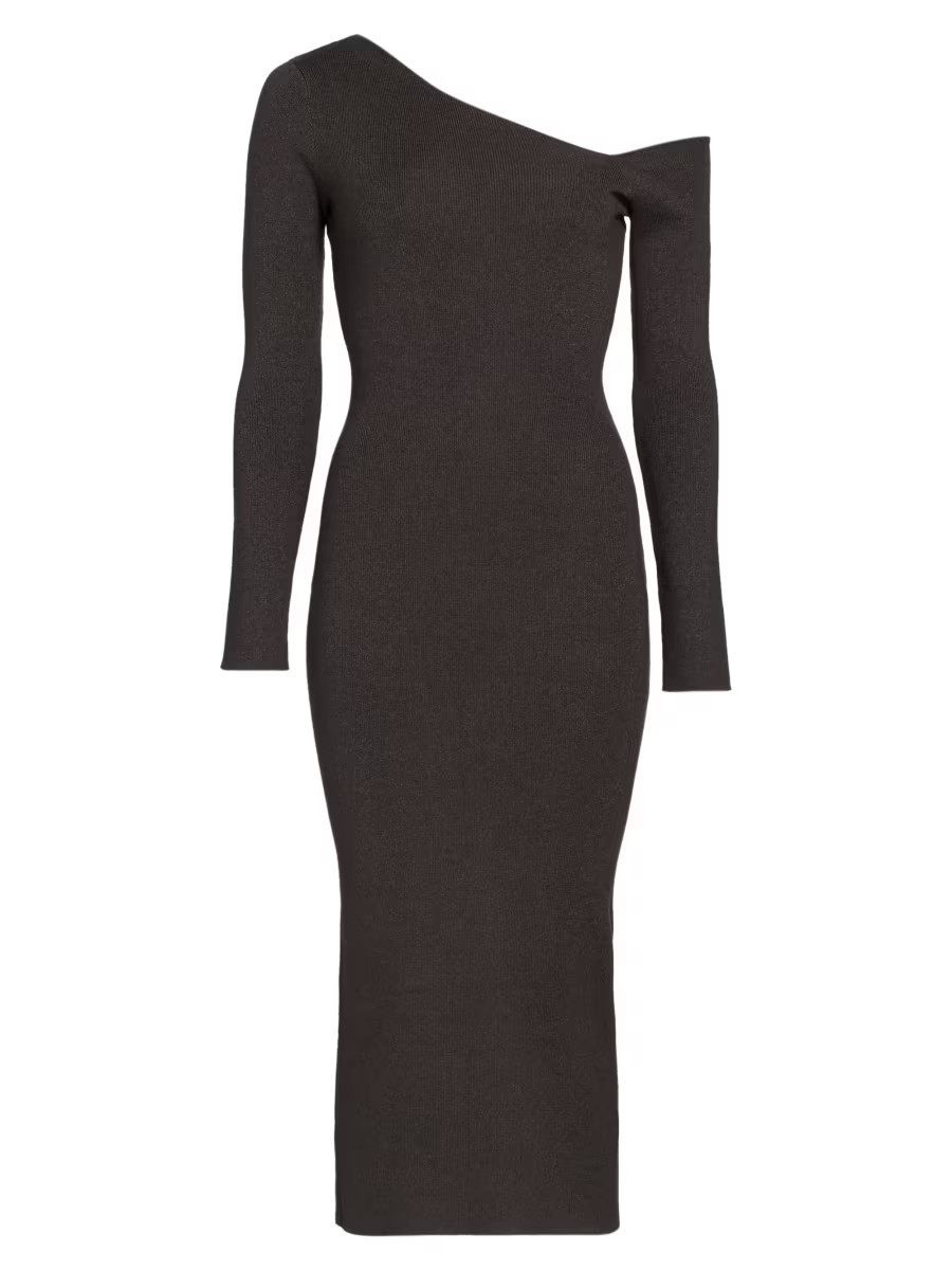 WayfIngrid One-Shoulder Knit Midi-Dress | Saks Fifth Avenue