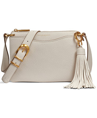 Glenwood Zippered Leather Crossbody with Tassel Detail | Macy's