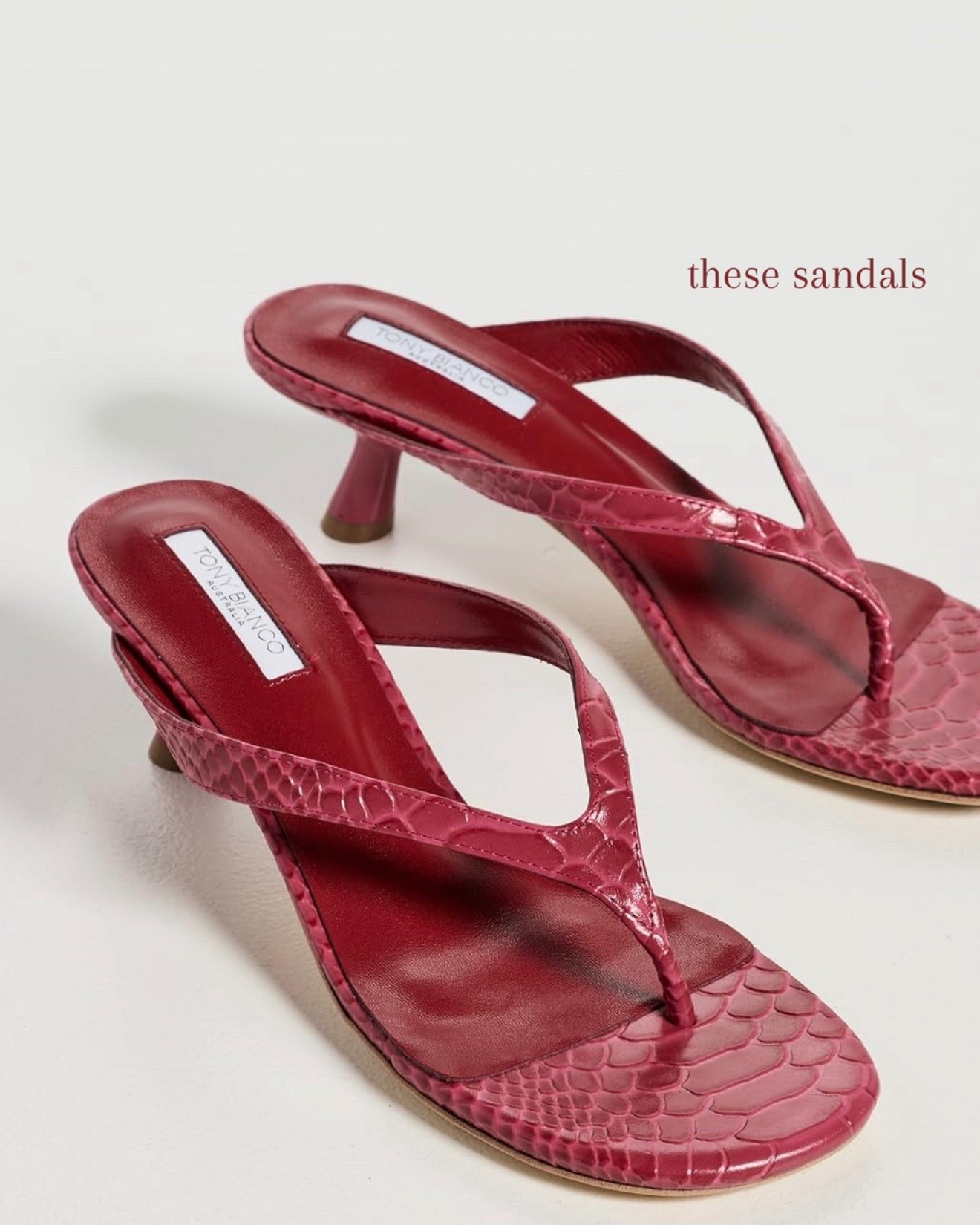 Love these red sandals 