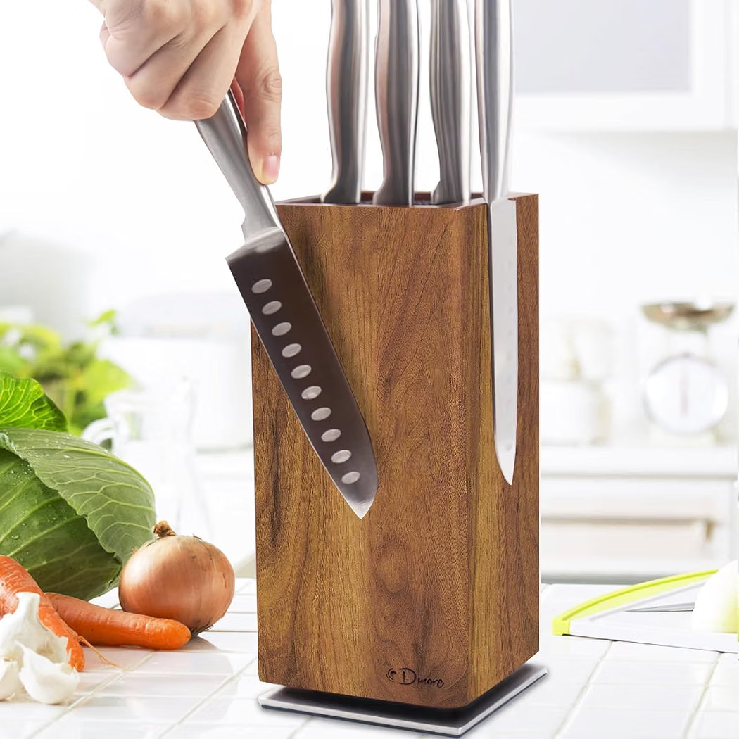 Dmore magnetic knife block without knives, 360\u00b0 rotatable magnet knife holder stand made of ... | Amazon (US)