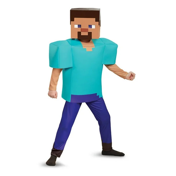 Disguise Minecraft Boys Deluxe Steve Halloween Costume - Walmart.com | Walmart (US)