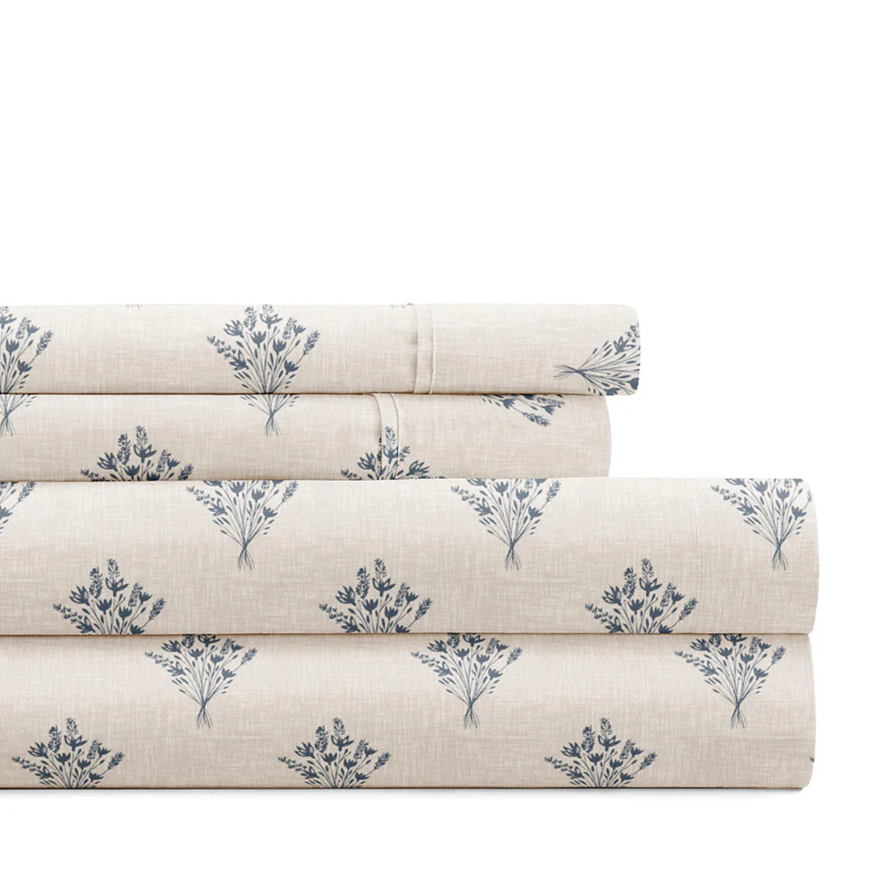 Floral Bouquet 4-Piece Pattern Sheet Set | Linens and Hutch