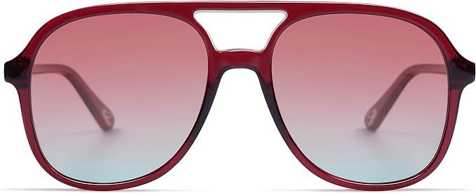 SOJOS Retro Polarized Aviator Sunglasses for Women Men Classic 70s Vintage Trendy Square Aviators... | Amazon (US)