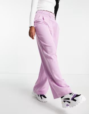 Monki wide leg pants in pink | ASOS (Global)