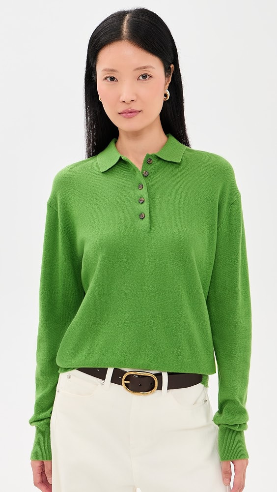 Polo Sweater In Soft Wool | Shopbop