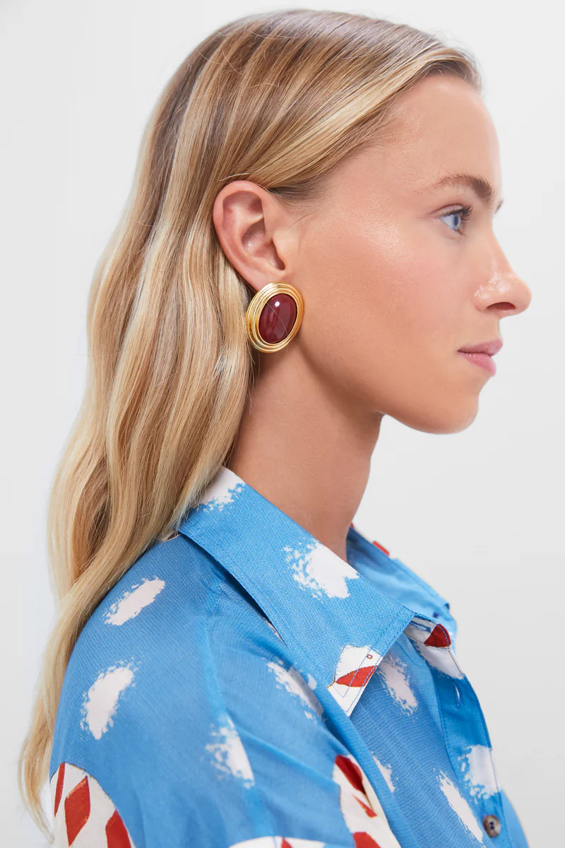 Burgundy Vega Earrings | Tuckernuck (US)