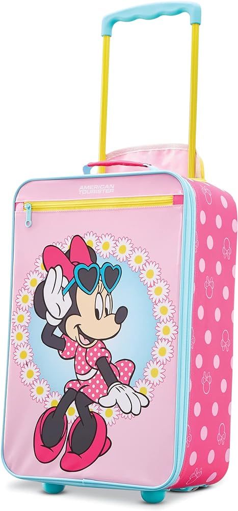 AMERICAN TOURISTER Kids' Disney Softside Upright Luggage,Telescoping Handles, Minnie, Carry-On 18... | Amazon (US)