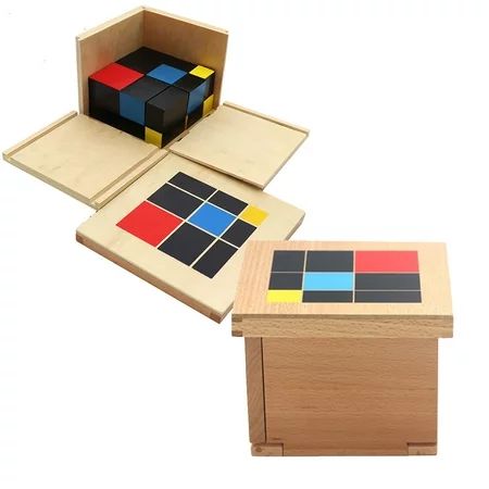 Shulemin Baby Kids Montessori Education Wooden Binomial Trinomial Cube Interactive Toy B | Walmart (US)