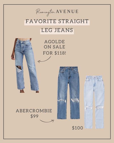 Some of my favorite straight leg jeans are from Agolde and this pair is on super sale right now!

#jeans #agolde