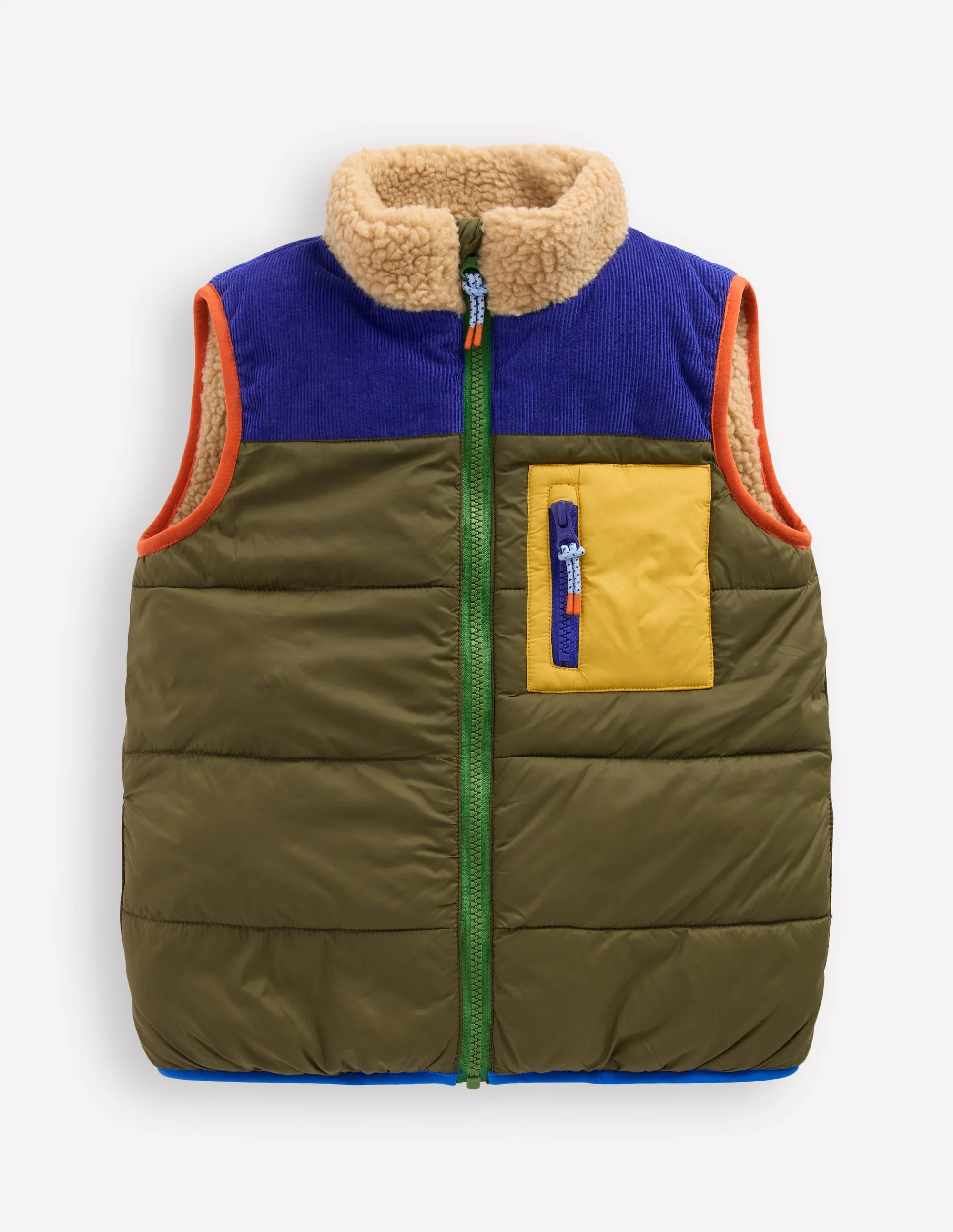 Borg Lined Vest-Woodland Green | Boden (US)