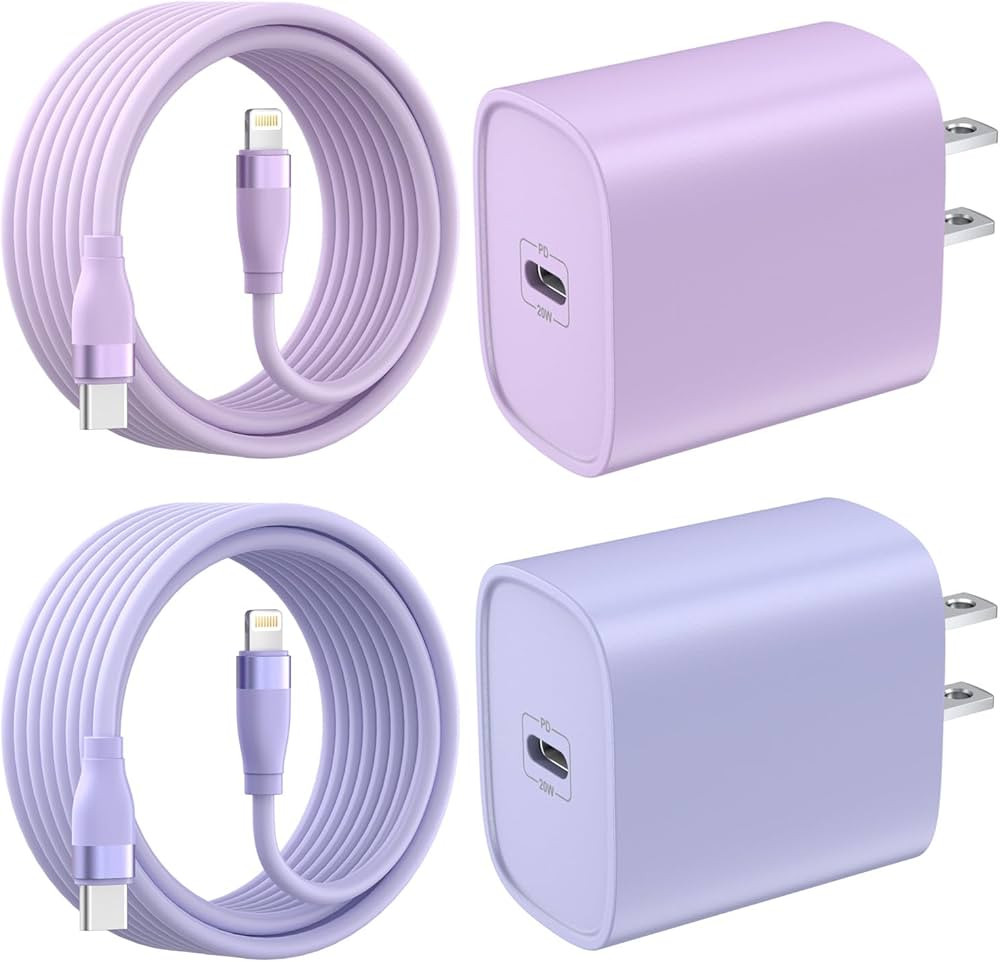 iPhone Charger Fast Charging [Apple MFi Certified] 2Pack 20W PD USB-C Wall Charger with 6FT USB-C... | Amazon (US)